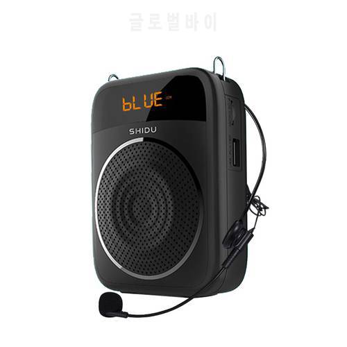 SHIDU 15W Rechargeable Voice Amplifier Portable Professors Wired Microphone AUX Audio Recording Bluetooth Speakers For Teachers