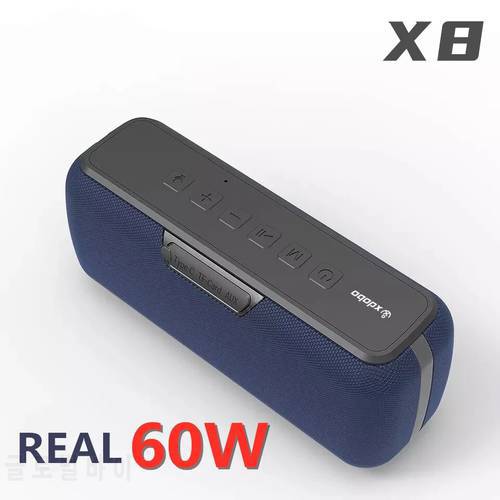 100%XDOBO X8 Bluetooth Speaker Big Power 60W Wireless Column Waterproof DSP Subwoofer Music Center with Voice Assistant 6600mAh