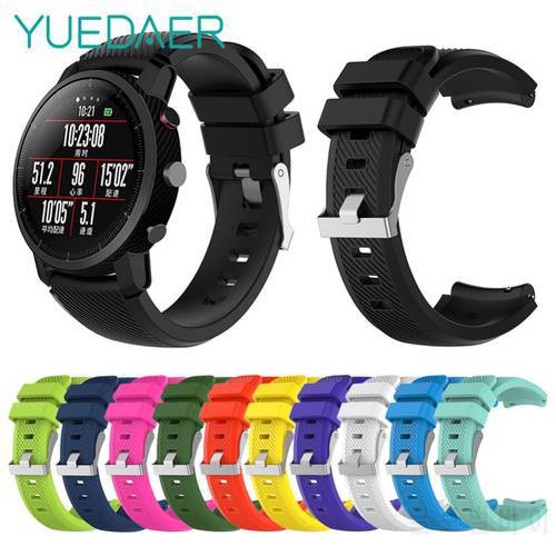 YUEDAER Twill Pattern Strap For Huami Amazfit Stratos 2 Straps Smart Watch Replacement For Xiaomi Amazfit Pace 22mm Watchband