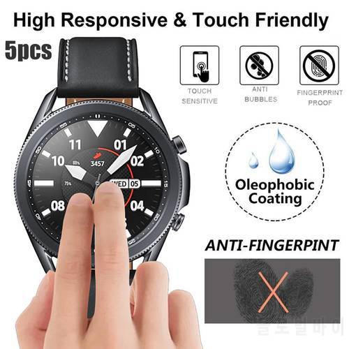 1/5PC Hydrogel Glass Screen Protector For Samsung Galaxy Watch 3 41MM/45MM Quality Accessories Fully transparent Protective Film