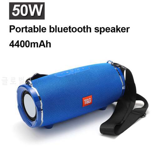 tg187 high-power 50W portable bluetooth speaker, bluetooth column, subwoofer Soundbar bass stereo speaker, with FM AUX TF TG USB