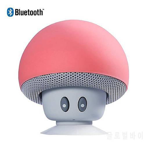 Portable Mini Speaker Wireless Silicone Bluetooth Speaker 3W Mushroom Louderspeaker Super Bass Phone Player Suction Cup Holder