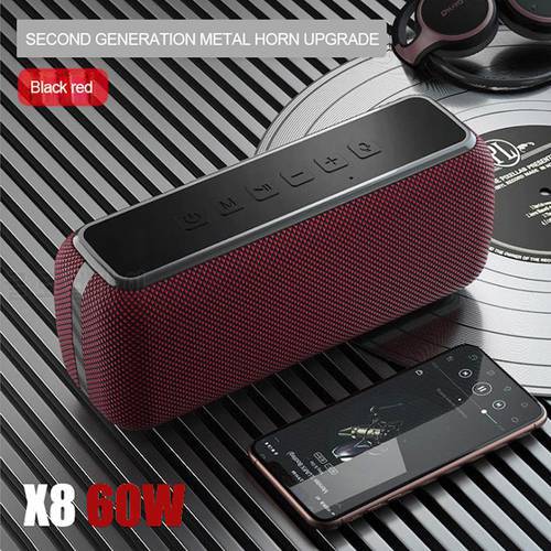 2020 upgrade 60w ultra high power wireless bluetooth speaker, waterproof, portable, outdoor, tws, subwoofer, support TF aux card