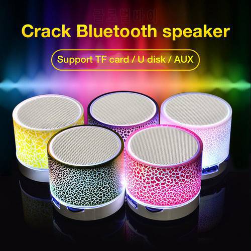 Mini Wireless Bluetooth Speaker Loudspeaker Colorful Light Crack Sound Audio Portable Subwoofer Support TF Card MP3 Player