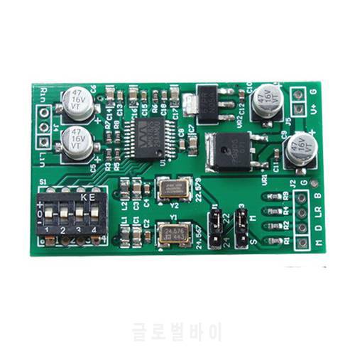 Dual-channel 24-bit ADC data acquisition card AUX analog audio to I2S left and right aligned digital output module