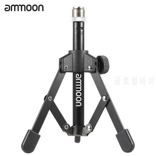 MS-12 Mini Foldable Desktop Tabletop Tripod Microphone Mic Stand Holder for meeting fit for most standard mic clip