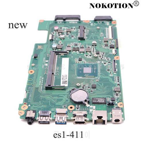 NOKOTION NEW NBMRU11002 NBMRU110026 Laptop motherboard For acer aspire ES1-411 DA0Z8AMB4E0 Main board full tested