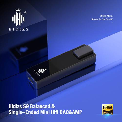 Hidizs S9PRO HiRes Headphone Amplifier HiFi Decoding USB TYPE C DAC to 3.5&2.5MM Adapter Amp for Phones/PC Portable Audio out
