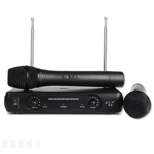 Professional Wireless Microphone System Karaoke Dual Handheld Dynamic Microphones Mic for Home Party KTV r30