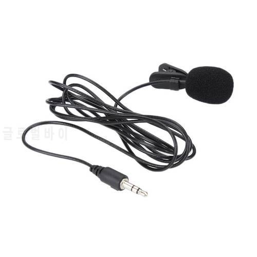 1pcs Portable External 3.5mm Hands-free Mini Wired Clip-on Lapel Lavalier Microphone For PC Laptop Speaking Singing Speech