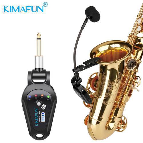 Stage Saxophone Brass Instrument Sensitive Wireless Microphone Professional Performance Portable With 6.35 Plug UHF Transmission