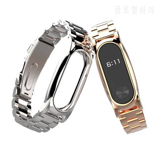 for Mi Band 2 Strap Metal Screwless Stainless Steel For Xiaomi Band 2 Strap Bracelet Miband 2 Correa 2 Wristbands