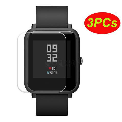 3PC Screen Protector For Xiaomi Huami Amazfit Bip Youth Watch Thin light Highly Transparent Screen Protective Film Accessories