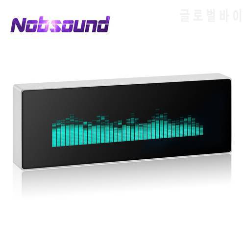 Metal Aluminum Alloy VFD Music Spectrum Display Clock Sound Level Indicator Dot Matrix Analog Audio VU Meter