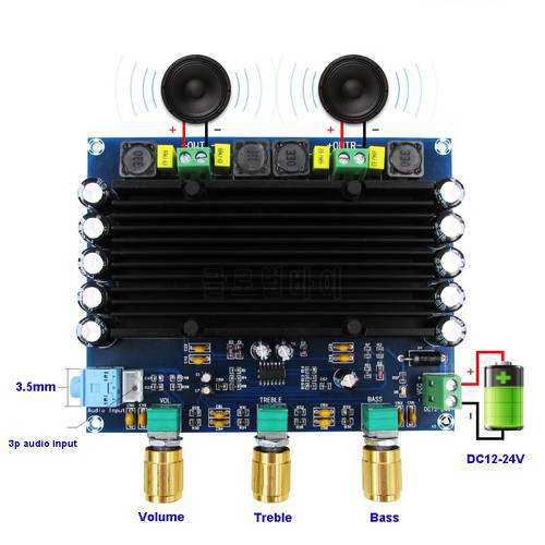 2*150W 2.0 channel TPA3116D2 digital audio Stereo amplifier board Class d TL0741 TPA3116 amp with tone amplificador audio