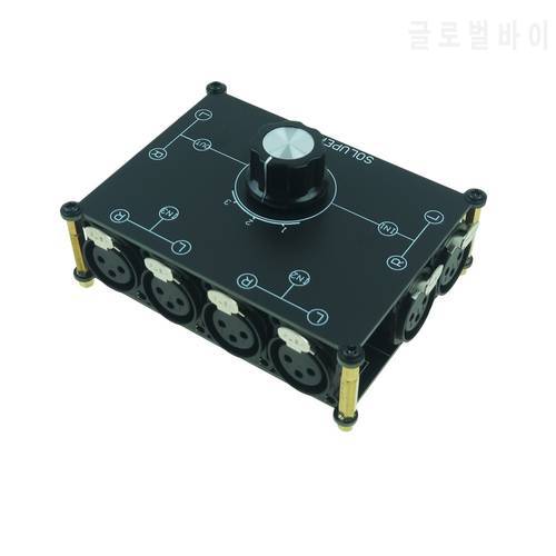 SOLUPEAK X31 Signal Sources Selector 3(1)-in-1(3)-Out XLR Balance Stereo Audio Switch Switcher Passive Selector Splitter Box