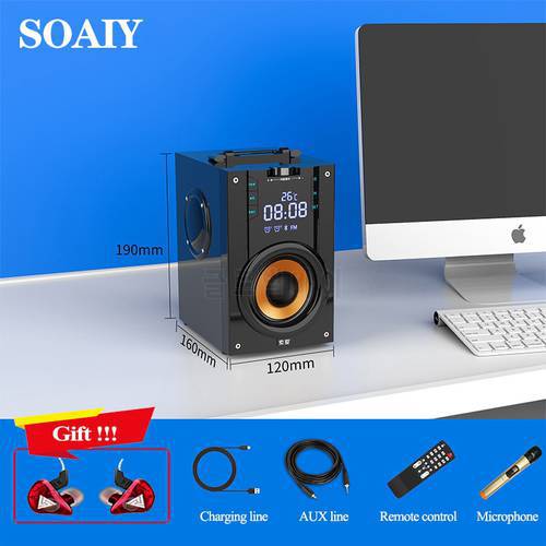 SOAIY Portable Bluetooth Speaker Wireless Bass Column Mini outdoor Loudspeakers Subwoofer Hanging speakers for Sport Riding