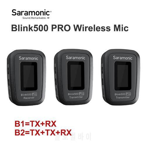 Saramonic Blink500 Pro B1 B2 Blink 500 Wireless Lavalier Microphone Studio Condenser Interview Mic Dual Channel for Phone Camera
