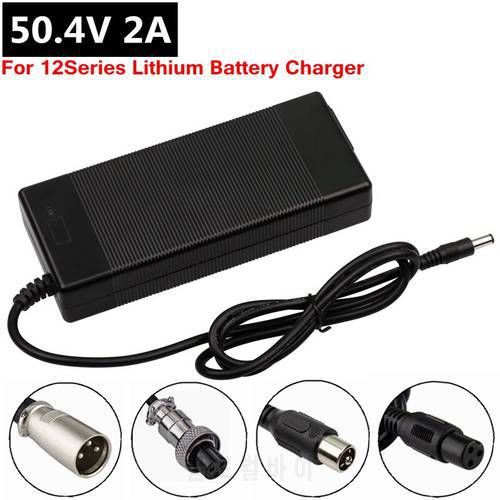 TANGSPOWER 50.4V 2A lithium battery e-bike charger For 12Series 44.4V Li-ion battery pack electric bike Charger High quality
