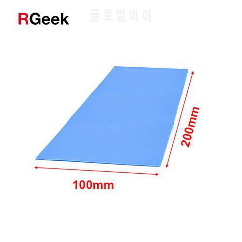 High quality 6.0 W/mK 100*200mm Thermal conductivity CPU Heatsink Cooling Conductive Silicone Pad Thermal Pads