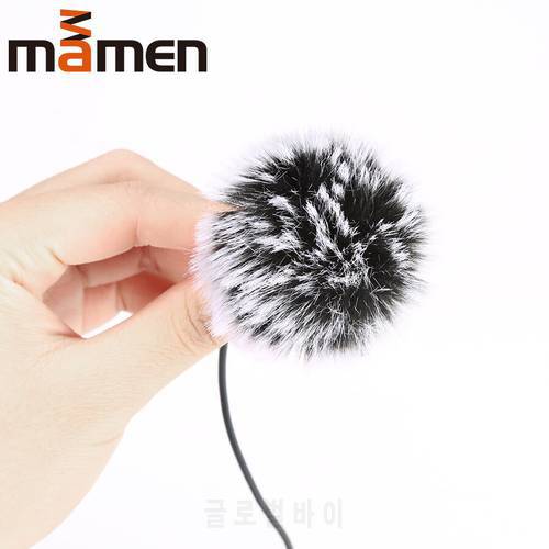 MAMEN Universal lavalier microphone fluffy windshield fur windshield windproof clutch soft for lapel lapelmicDrainage Specials