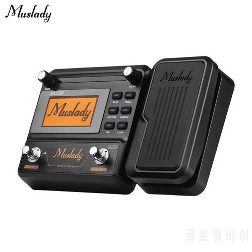 Muslady MU100 Guitar Multi-effects Processor Electric Guitar Effect Pedal Supports 180s Loop Recording Tuner Tap Tempo Rhythm