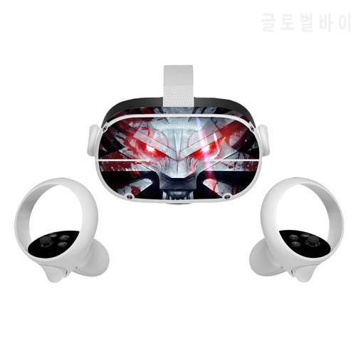 Skin Sticker for Oculus Quest 2 Headset Virtual Reality Decoration Decals Protetive PVC Skin for Oculus Quest 2 Accessories