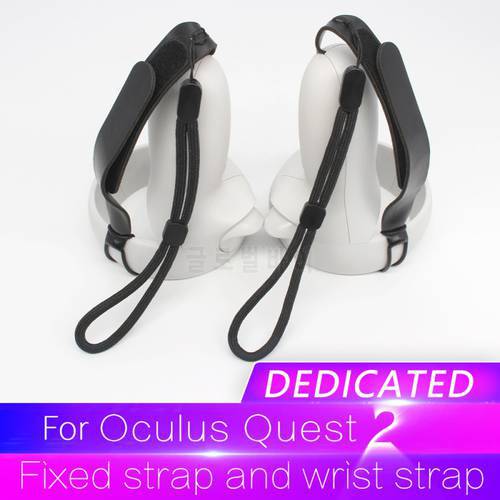For Oculus Quest2 VR Glasses Touch Controller Grip Straps Adjustable Wrist Strap For Oculus Quest2 Anti Falling Fixed Belt