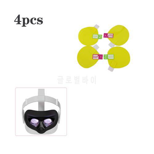 4Pcs/Lot TPU Soft Films Lens Protector HD Clear Film for Oculus Quest 2 VR Virtual Reality Lenses Protective for Quest2 Cover