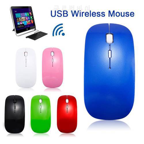 2.4Ghz Wireless Mouse 1600 DPI Portable Mouse USB Receiver Computer Mouse Wireless Rechargeable Gaming Mouse