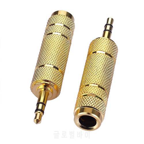 5/1PCS 3.5mm Male to 6.35mm Female Audio Adapter Connector For Mobile Phone PC Notebook 3.5 plug to 6.35 Jack Stereo Speaker