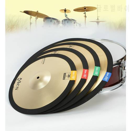 1 Pcs Elastic Belt Dampener Drumming Practice Pad Cymbal Mute Practice Silencer Pad Drum Kit Parts Accessories