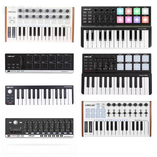 WORLED Hot Sale MIDI Keyboard Controller Mini USB Keyboard MIDI Control MIDI Controller Keyboard Pads 7 Styles for Option
