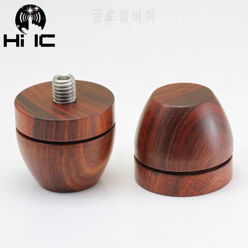 HIFI Audio Speakers Amplifier Chassis Ebony FE Ball Shock Absorber Foot Pad Feet Base Nail Spikes Stands With M8 Screw