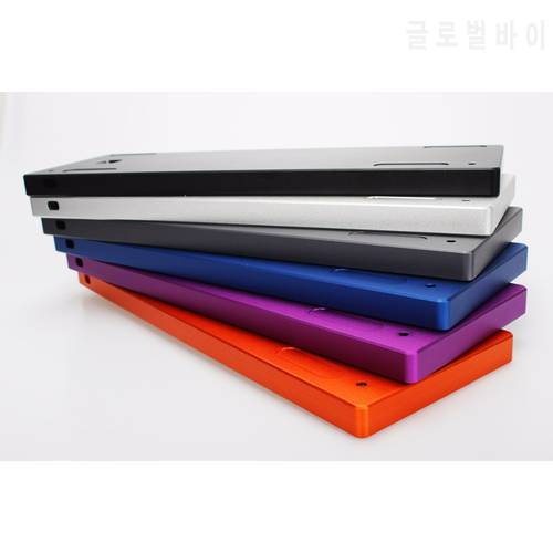 Low Profile CNC Anodized Aluminum Case with Battery Slot for 60% Mechanical Keyboard DIY Fits GH60 A60 XD60 XD64 Poker2 Etc