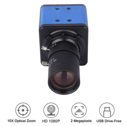 Aibecy 1080P hd Camera Computer Camera Webcam 2 Megapixels 10X Optical Zoom 80 Degree Wide Angle Manual Focus with Microphone