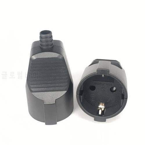 Male Female Assembly Receptacle connector french Russia Korea German EU power cord wired cable plug Socket 250v 16a 1pcs/Lot