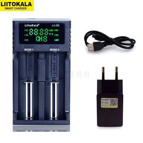 NEW Liitokala Lii-PD4 S4 S2 402 202 100 18650 Battery Charger 1.2V 3.7V 3.2V AA21700 NiMH li-ion battery Smart Charger+ 5V plug