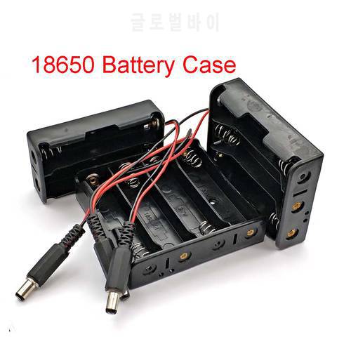 DIY 2x 3x 4x 18650 Battery Holder Storage Box Case with DC 5.5x2.1mm Power Plug Plastic + Meta