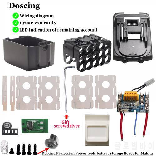 Battery Plastic Case Set Charging Protection Circuit Board PCB for Makita 18v Battery BL1840 BL1850 BL1830 BL1860 LXT 400