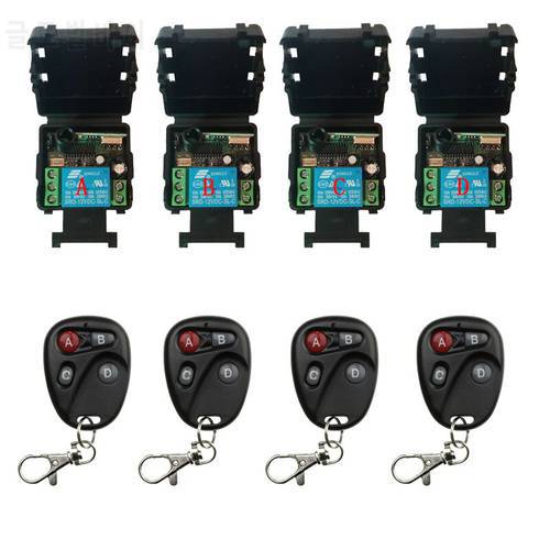 DC12V 24V Universal RF Wireless Remote Control Switch Learning Code Transmitter And Receiver Module For Electric Gate Door Key