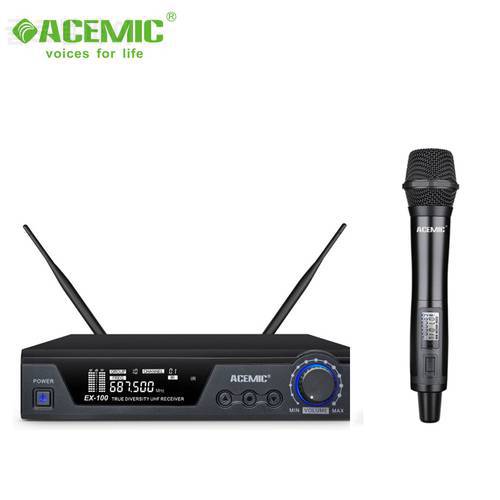 ACEMIC EX-100 Professional UHF Wireless Microphone Handheld Microphone For Karaoke Perform