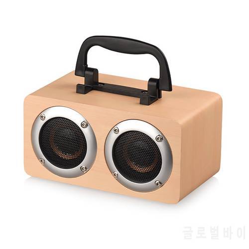 Retro Wireless Bluetooth-compatible Speaker, Portable Wooden Speaker, Rechargeable Speaker, 4.2, Support Music App, TF Card