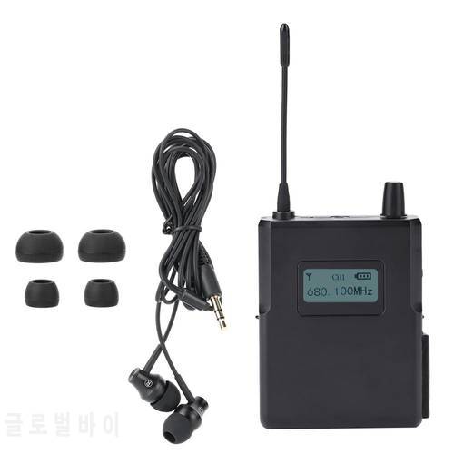 ANLEON-R High Sensitivity Antenna Wireless Stage Monitor 670-680MHz Clear Sound Receivers Stage Monitor with Earphones