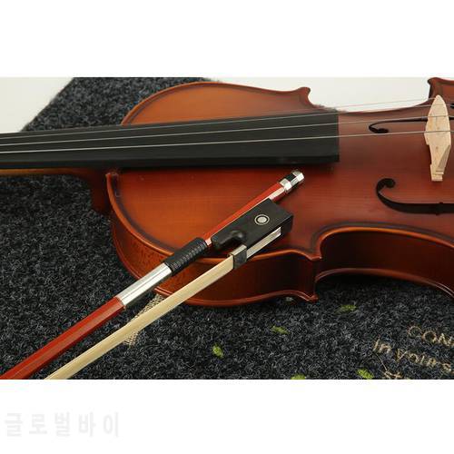 1 pcs Mid-range high quality sandalwood octagonal violin bow white horsetail fisheye violin bow 4/4 3/4 1/2 1/4 1/8 1/10 1/16