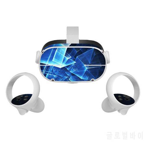Skin Sticker for Oculus Quest 2 VR Headset Virtual Reality Cartoon Protetcive PVC Skin Decals for Quest2 Controller Accessories