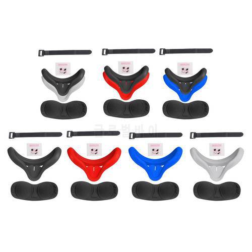 New Soft Silicone Eye Mask Cover Anti-sweat Pad For Oculus Quest 2 VR Glasses Unisex Light Blocking Anti-leakage Face Eye Cover