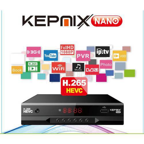 Kepnix nano h.265 20pcs DVB-S2 hevc Satellite Receiver Support PowerVu Biss cam Youtube Wifi