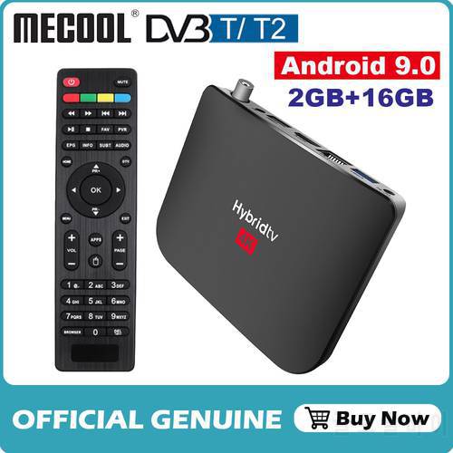 MECOOL M8S Plus Hybird DVB T/T2 2GB/16GB Android 9.0 TV Box Amlogic S905X2 4K Smart TV Box H.265 2.4G WiFi Media Receiver IP TV