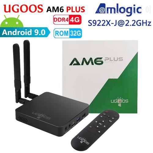 UGOOS AM6 AM6B PLUS Amlogic S922X-J 2.2Ghz Android 9.0 Smart Tv Box 4GB 32GB WIFI 6 1000M Set Top Box 4K Media Player VS AM7